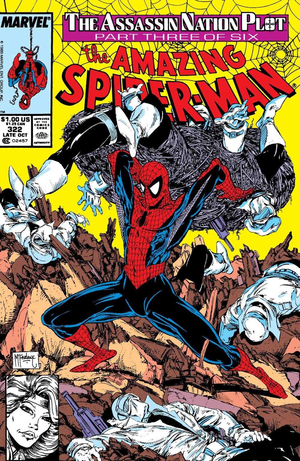 MARVEL COMICS THE AMAZING SPIDER-MAN VOL. 1 ISSUE #322 (NEWSSTAND EDITION) (OCT 1989) (📌 CONDITION 8.5/9.0)
