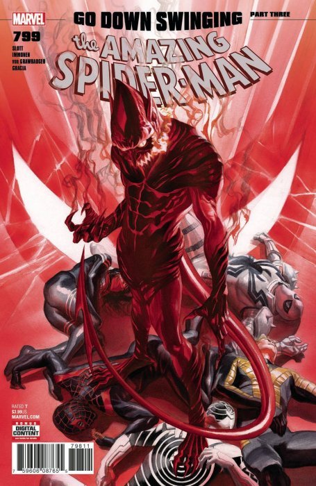 MARVEL COMICS THE AMAZING SPIDER-MAN ISSUE #799 VOL #4 (1ST PRINT) (REG ALEX ROSS COVER) (GO DOWN SWINGING PART 3) (CAMEO APPEARANCE OF NORMIE OSBORN AS GOBLIN CHILDE) (APR 18)