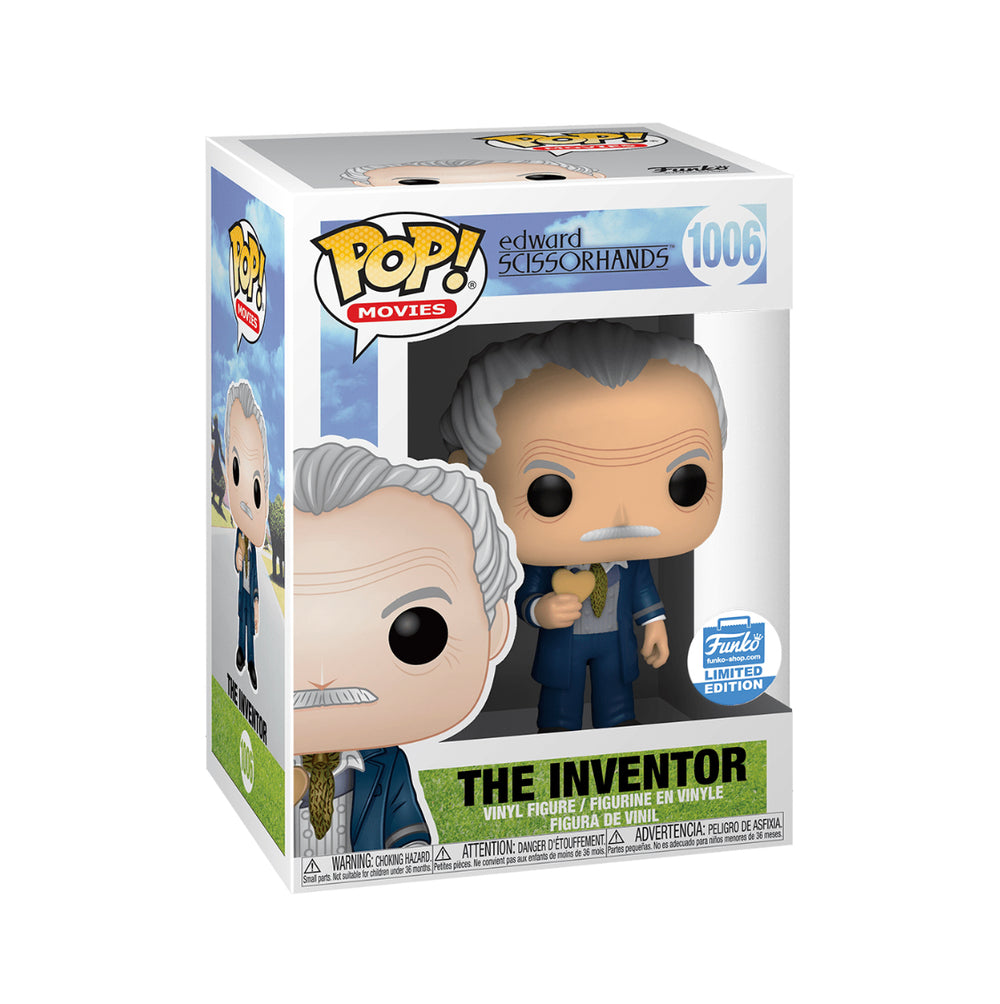 FUNKO POP! MOVIES EDWARD SCISSORHANDS: THE INVENTOR #1006 (FUNKO-SHOP EXCLUSIVE STICKER)