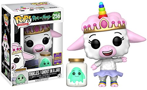 FUNKO POP! ANIMATION RICK AND MORTY: GLOW TINKLES / GHOST IN A JAR #256 (2017 SUMMER CONVENTION STICKER) (📌CONDITION 8.5/9.0)