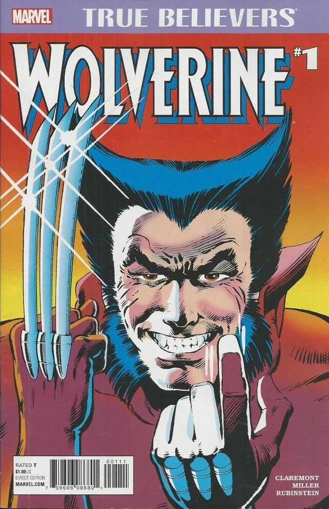 MARVEL COMICS TRUE BELIEVER'S: WOLVERINE ISSUE #1 (ONE-SHOT) (CONTAINS MATERIAL ORIGINALLY PUBLISHED AS WOLVERINE #1 1982) (APR 2017) (📌 CONDITION 9.5)