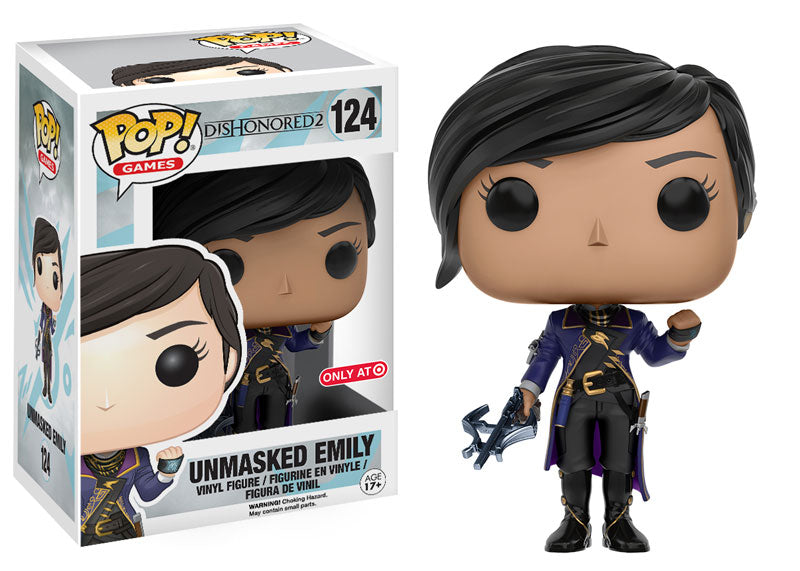 FUNKO POP! GAMES DISHONORED 2: UNMASKED EMILY #124 (TARGET EXCLUSIVE STICKER) (📌CONDITION 9.5)