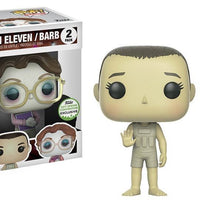 FUNKO POP! TELEVISION STRANGER THINGS: UPSIDE DOWN ELEVEN & BARB (2-PACK) (2017 SPRING CONVENTION STICKER) (📌 CONDITION 9.0/9.5)