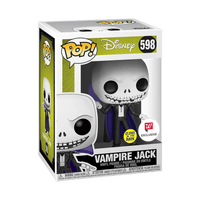 FUNKO POP! DISNEY NIGHTMARE BEFORE CHRISTMAS: GLOW JACK SKELLINGTON AS VAMPIRE JACK #598 (WALGREENS EXCLUSIVE STICKER) (NBC)
