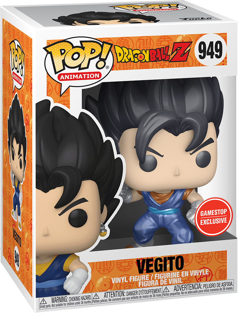 FUNKO POP! ANIMATION DRAGON BALL Z: METALLIC VEGITO #949 (GAMESTOP EXCLUSIVE STICKER) (📌CONDITION 8.5/9.0)