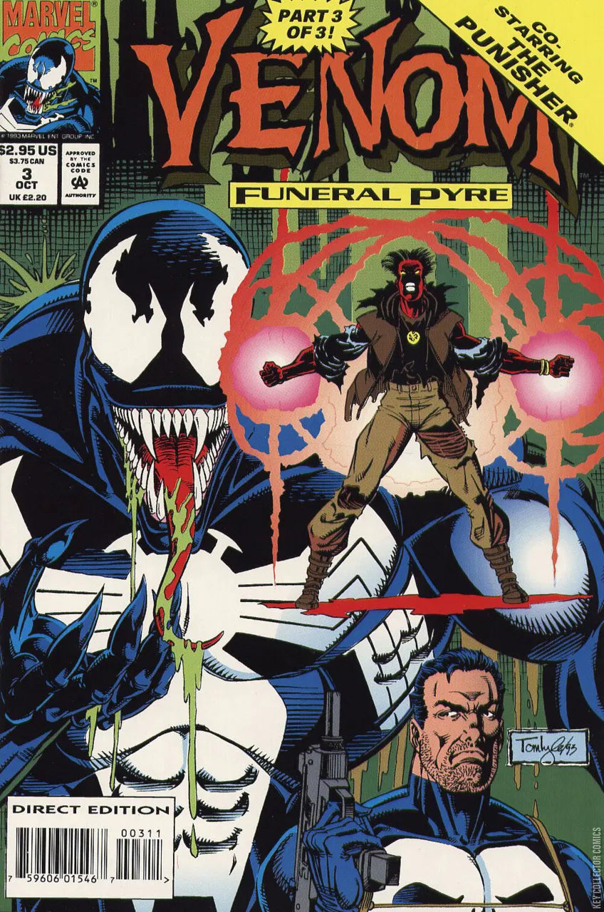 MARVEL COMICS VENOM: FUNERAL PYRE ISSUE #3 (MINI-SERIES) (DIRECT EDITION) (OCT 1993) (📌 CONDITION 9.0/9.5)