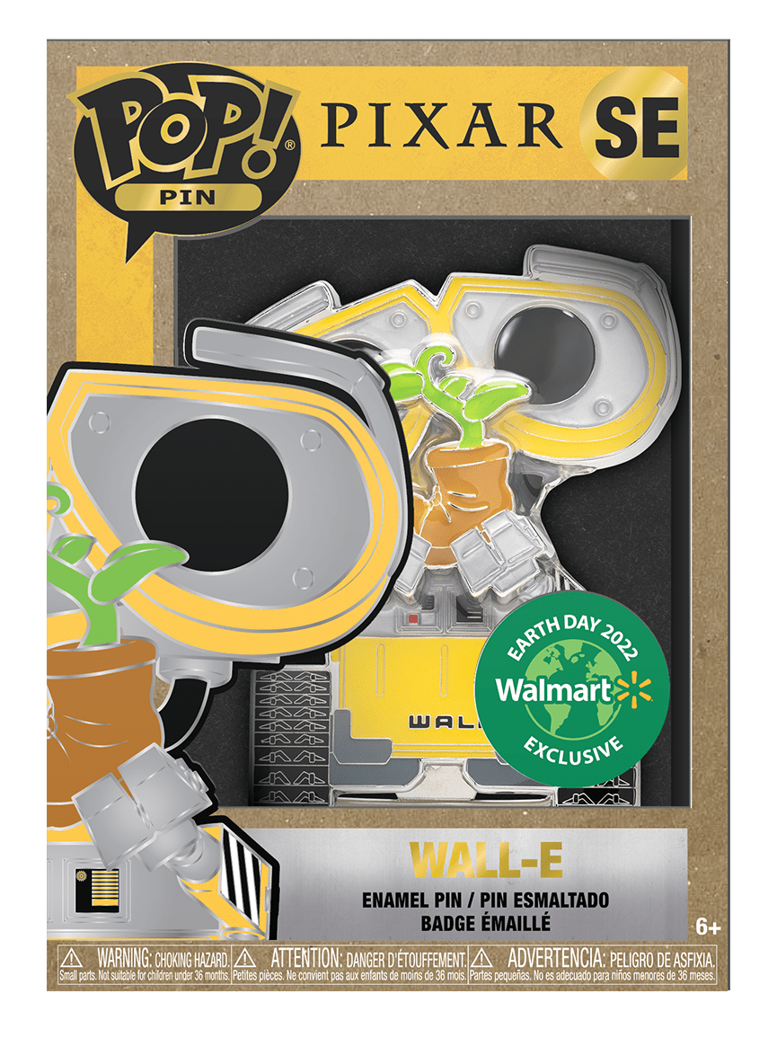 FUNKO POP PIN! DISNEY WALL-E #SE (2022 WALMART EARTH DAY EXCLUSIVE STICKER)