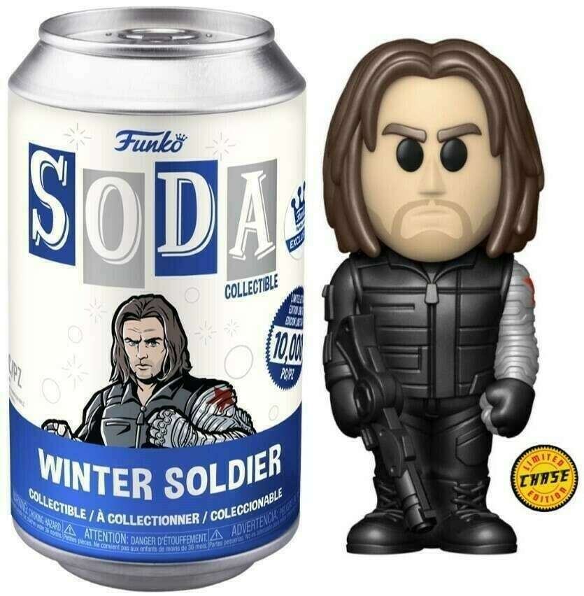 WINTER SOLDIER (CHASE/NOT SEALED) (METALLIC) (LE 3,300) (FUNKO SHOP EXCLUSIVE STICKER) (CAPTAIN AMERICA CIVIL WAR) FUNKO SODA FIGURE