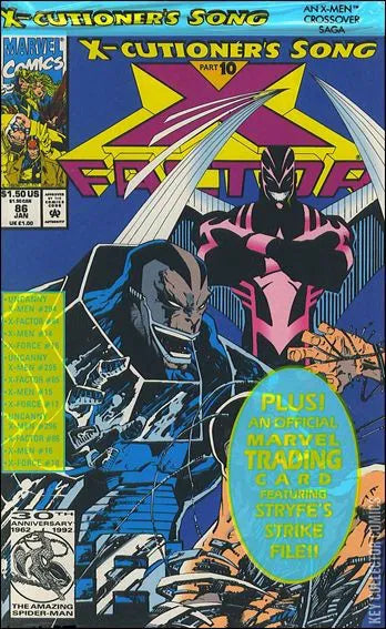MARVEL COMICS X-FACTOR VOL. 1 ISSUE #86 (X-CUTIONER'S SONG) (POLYBAG W/ TRADING CARD) (JAN 1993) (📌 CONDITION 9.5)