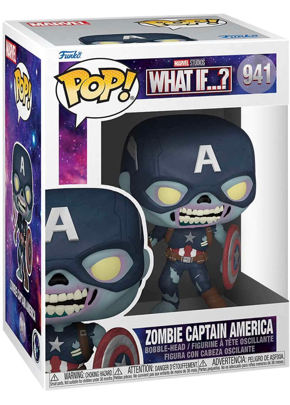 FUNKO POP! MARVEL WHAT IF...?: ZOMBIE CAPTAIN AMERICA #941 (📌CONDITION 9.0/9.5)
