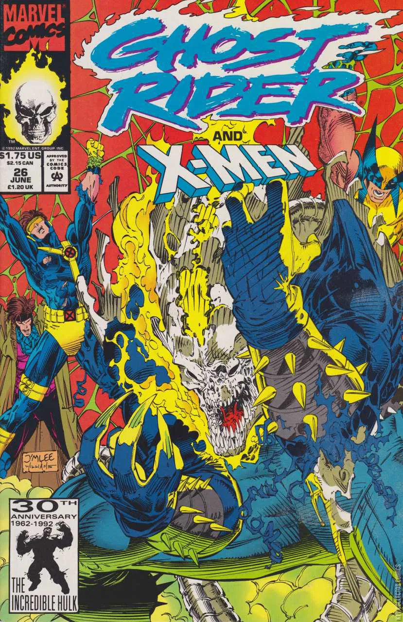 MARVEL COMICS GHOST RIDER VOL. 2 ISSUE #26 (1ST APPEARANCE OF ASSASSIN / X-MEN BLUE TEAM APPEARANCE) (JUNE 1992) (📌 CONDITION 9.5)