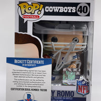 TONY ROMO #40 (AUTOGRAPHED) (BECKETT CERTIFIED) (DALLAS COWBOYS) (NFL FOOTBALL) FUNKO POP