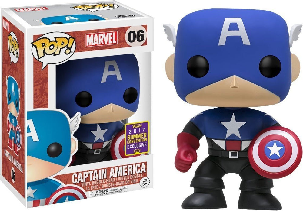 FUNKO POP! MARVEL CAPTAIN AMERICA AS BUCKY CAP #06 (2017 SUMMER CONVENTION) (📌CONDITION 8.5/9.0)