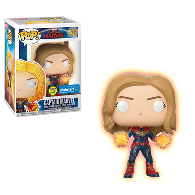 FUNKO POP! MARVEL CAPTAIN MARVEL #432 (GLOW) (WALMART EXCLUSIVE STICKER)