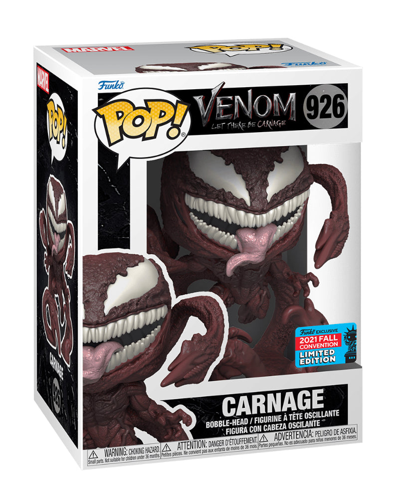 FUNKO POP! MARVEL VENOM LET THERE BE CARNAGE: CARNAGE #926 (2021 FALL CONVENTION STICKER)
