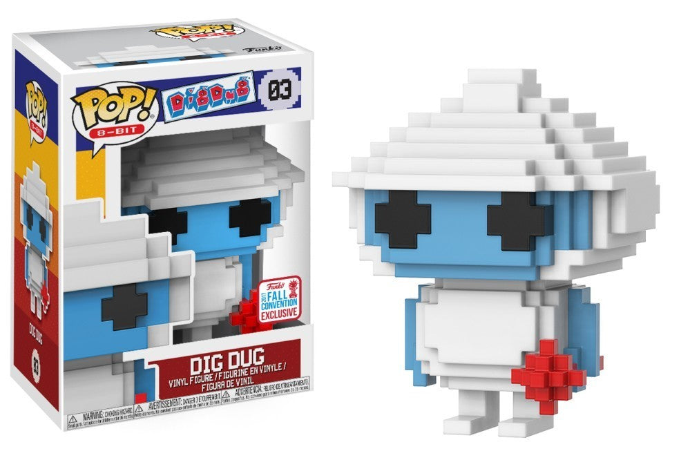 FUNKO POP! GAMES 8-BIT: DIG DUG #03 (2017 FALL CONVENTION STICKER) (📌CONDITION 9.0/9.5)