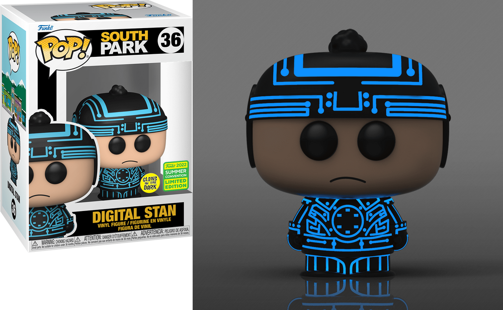 STAN #36 (DIGITAL) (GLOW) (SOUTH PARK) (2022 SUMMER CONVENTION STICKER) FUNKO POP