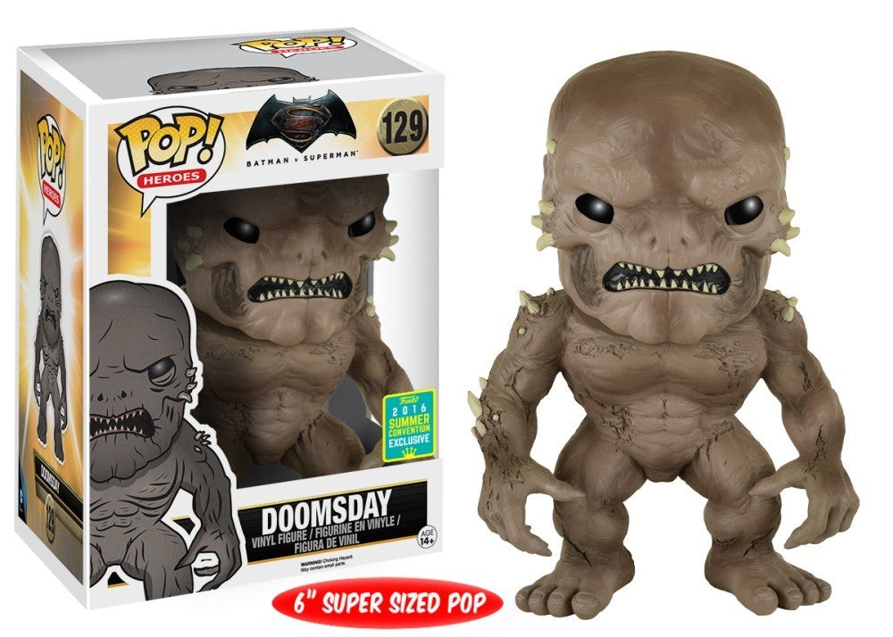 FUNKO POP! DC HEROES DAWN OF JUSTICE: DOOMSDAY #129 (6 INCH) (2016 SUMMER CONVENTION EXCLUSIVE STICKER)