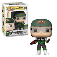 FUNKO POP! TELEVISION THE OFFICE: DWIGHT SCHRUTE AS RECYCLOPS #1015 (HELMET) (2020 SUMMER CONVENTION STICKER)