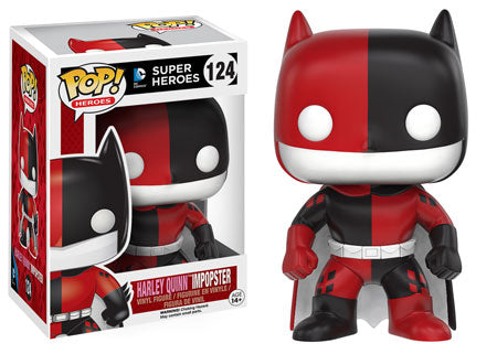 FUNKO POP! DC HEROES HARLEY QUINN IMPOPSTER AS BATMAN #124 (📌 CONDITION 8.0)