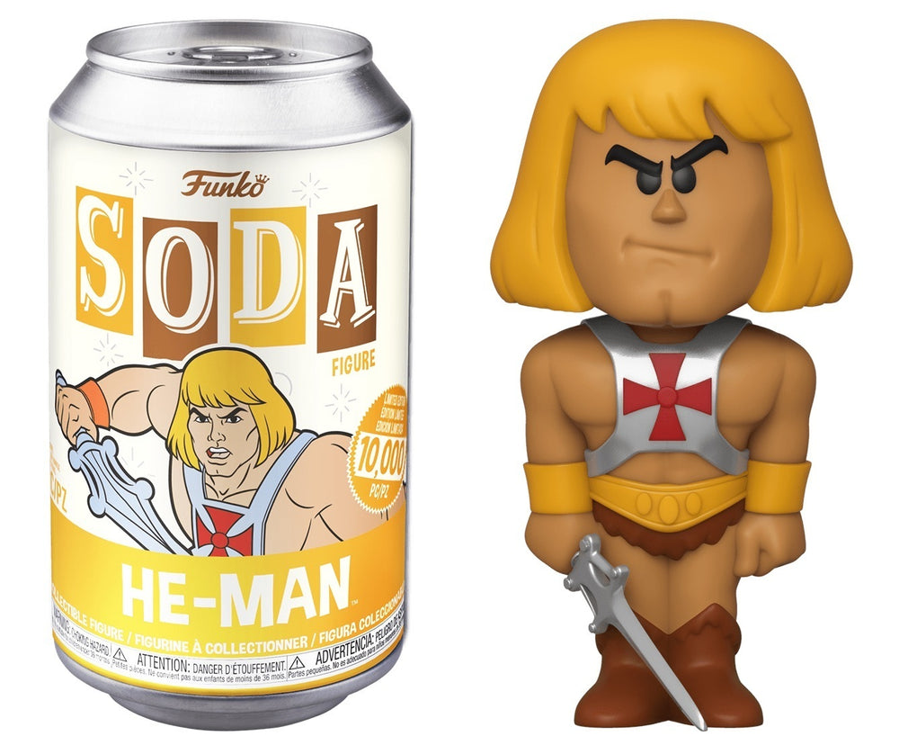 HE-MAN (LE 8,400) (COMMON/NOT SEALED) (PRINCE ADAM) (MOTU) FUNKO SODA FIGURE