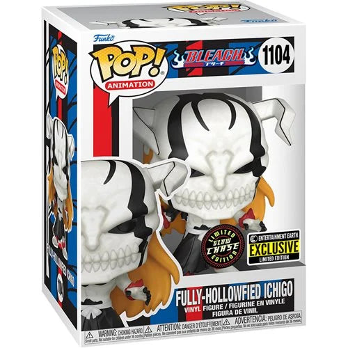 FUNKO POP! ANIMATION BLEACH: FULLY HOLLOWFIED ICHIGO #1104 (GLOW CHASE) (ENTERTAINMENT EARTH EXCLUSIVE STICKER)