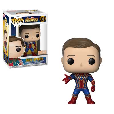 IRON SPIDER #305 (UNMASKED) (BOX LUNCH EXCLUSIVE STICKER) FUNKO POP