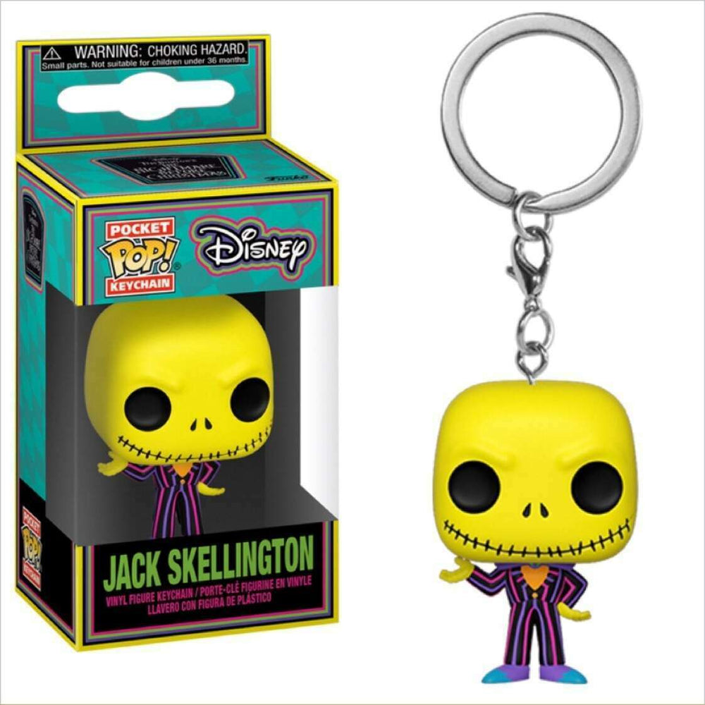 JACK SKELLINGTON (BLACKLIGHT) (NIGHTMARE BEFORE CHRISTMAS) FUNKO POCKET POP KEYCHAIN