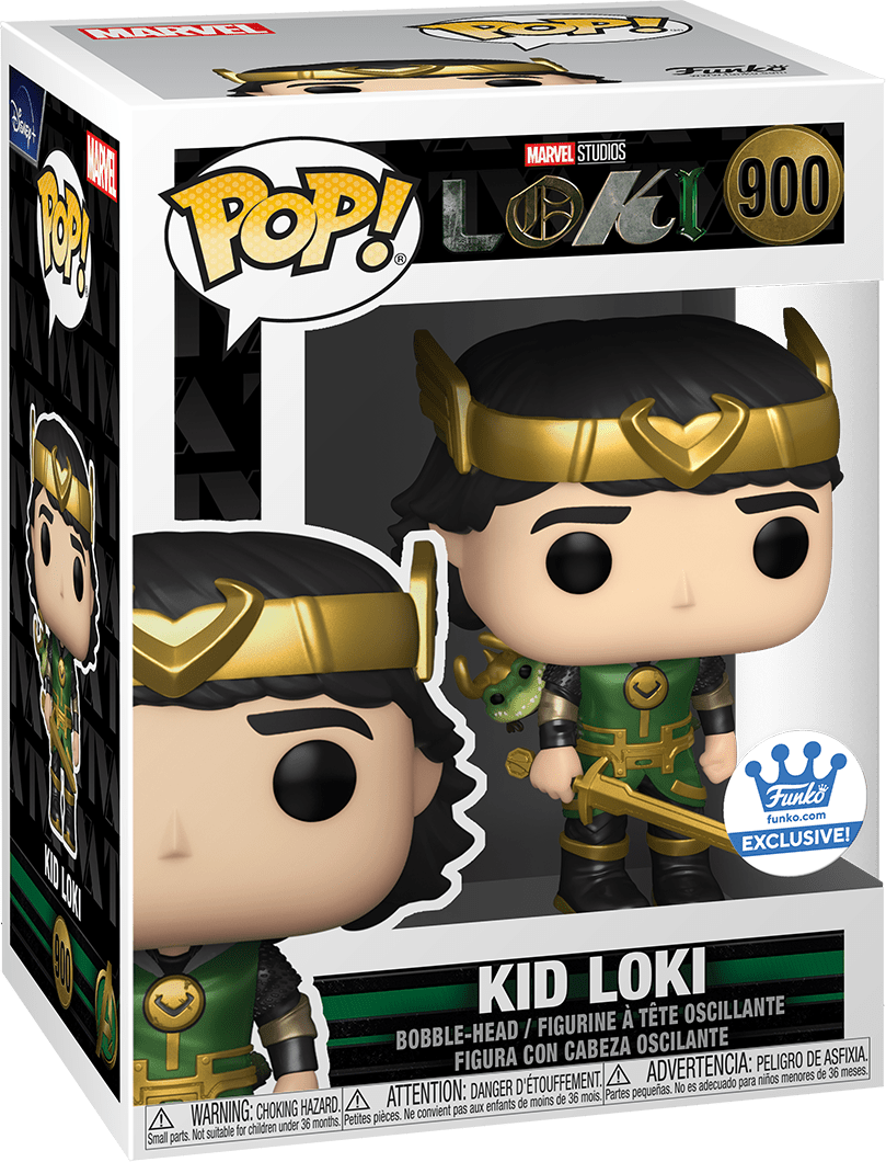 LOKI #900 (KID) (METALLIC) (FUNKO-SHOP EXCLUSIVE STICKER) (LOKI TV SHOW) FUNKO POP