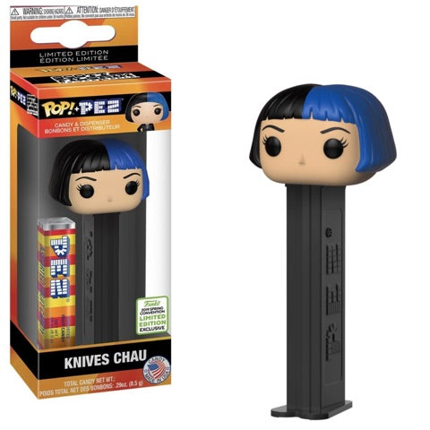 KNIVES CHAU (2019 SPRING CONVENTION STICKER) (FUNKO-SHOP) (SCOTT PILGRIM VS. THE WORLD) FUNKO POP PEZ DISPENSER