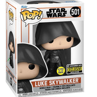 FUNKO POP! STAR WARS THE MANDALORIAN: LUKE SKYWALKER #501 (GLOW) (ENTERTAINMENT EARTH EXCLUSIVE STICKER)
