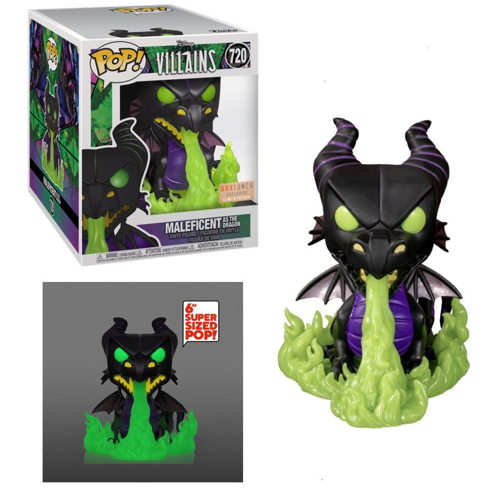 MALEFICENT AS THE DRAGON #720 (6 INCH) (GLOW) (BOX LUNCH EXCLUSIVE STICKER) FUNKO POP
