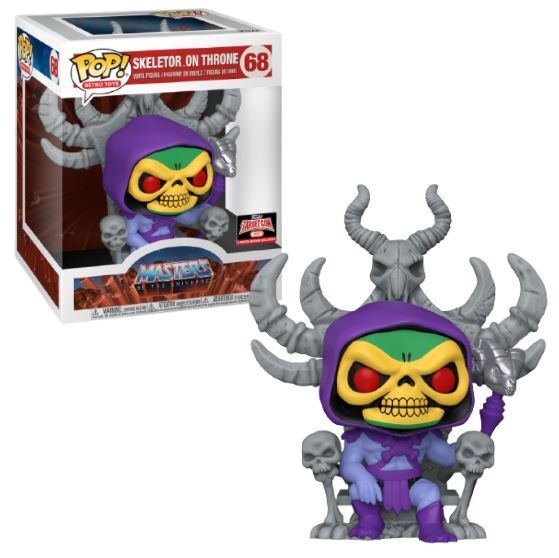 SKELETOR ON THRONE #68 (RETRO) (6 INCH) (2021 TARGET CON STICKER) (MASTERS OF THE UNIVERSE) (MOTU) FUNKO POP