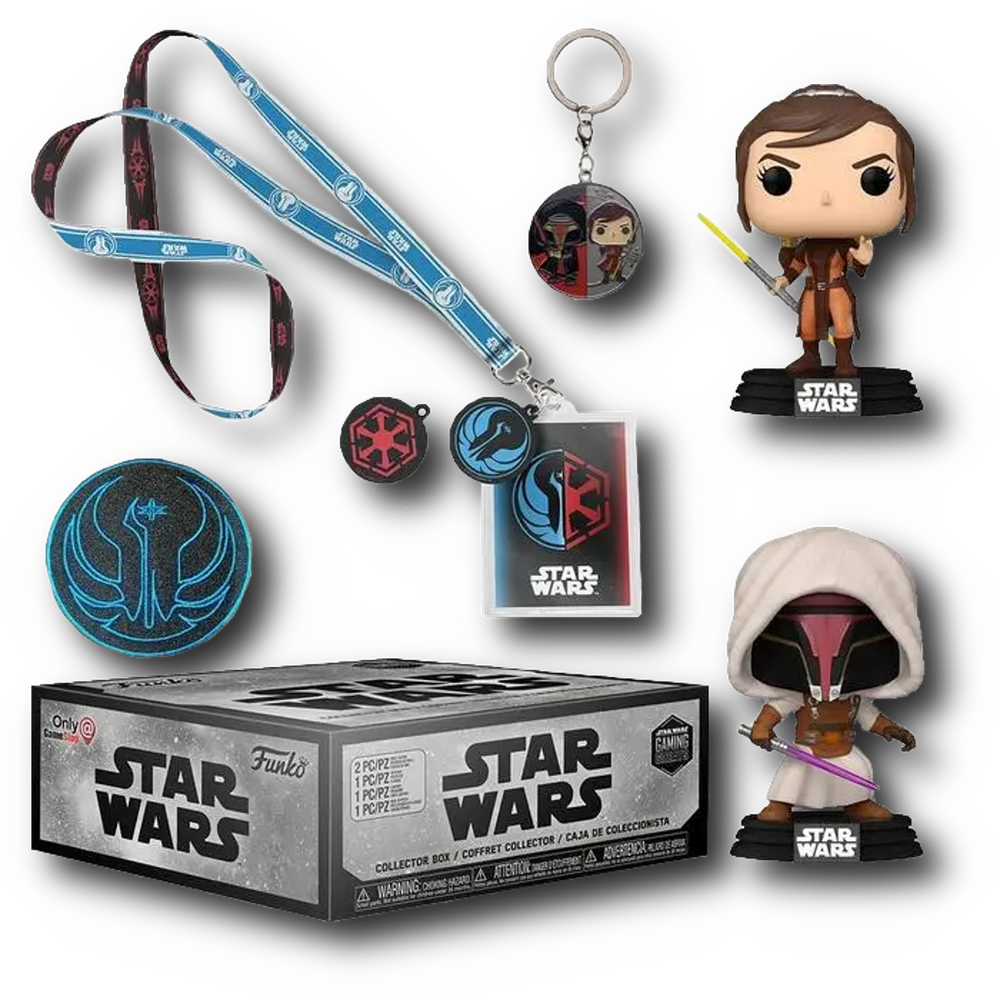 STAR WARS GAMING GREATS (SEALED) (GAMESTOP EXCLUSIVE) (BASTILA SHAN) (DARTH REVAN) FUNKO POP COLLECTORS BOX