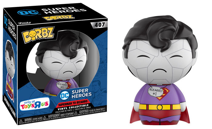 SUPERMAN TO BIZARRO #407 (TOYS R US EXCLUSIVE STICKER) FUNKO DORBZ
