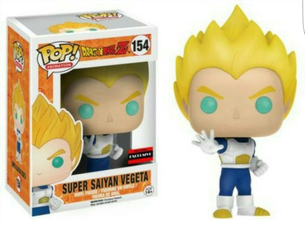 FUNKO POP! ANIMATION DRAGON BALL Z: SUPER SAIYAN VEGETA W/ YELLOW HAIR #154 (AAA EXCLUSIVE STICKER) (📌CONDITION 9.5)