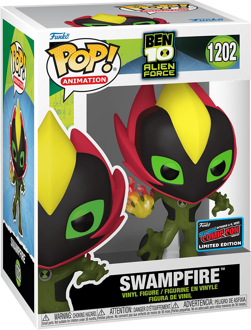 SWAMPFIRE #1202 (2022 NYCC EXCLUSIVE STICKER) (BEN 10 ALIEN FORCE) FUNKO POP
