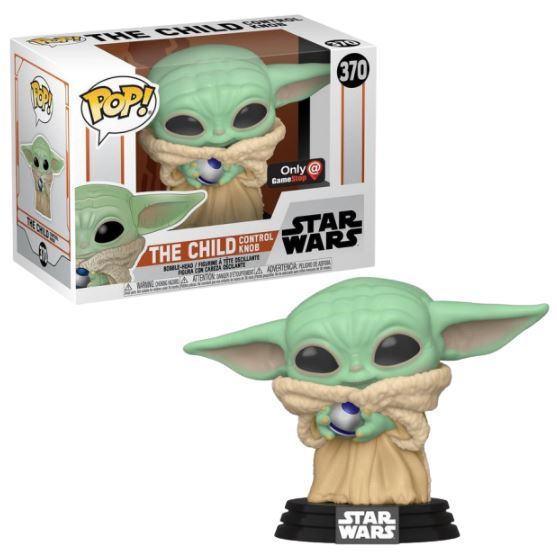 THE CHILD #370 (CONTROL KNOB) (GAMESTOP STICKER) (THE MANDALORIAN) (GROGU) (STAR WARS) FUNKO POP