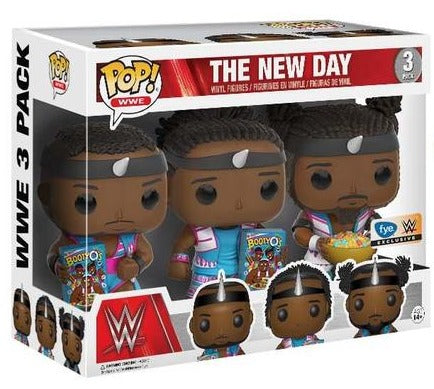 FUNKO POP! WWE THE NEW DAY: BIG E / XAVIER WOODS / KOFI KINGSTON (3-PACK) (F.Y.E. EXCLUSIVE STICKER)