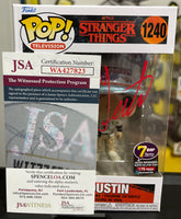 
              DUSTIN #1240 (WALKIE TALKIE) (SIGNED BY GATEN MATARAZZO) (JSA CERTIFIED) (7BAP SIGNATURE SERIES/LE 175) (STRANGER THINGS) FUNKO POP
            
